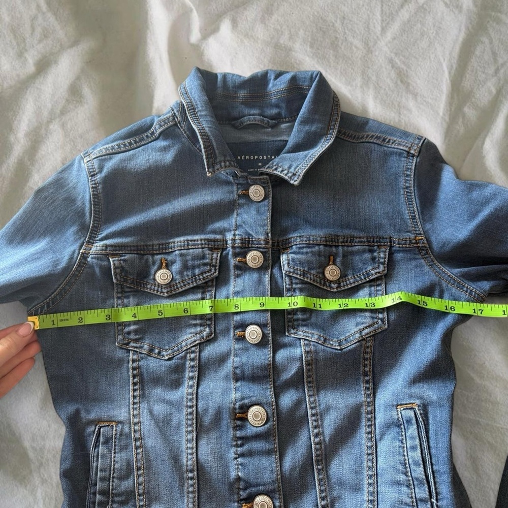 Western Fitted Aeropostale Blue Denim Jacket - Picture 4 of 5